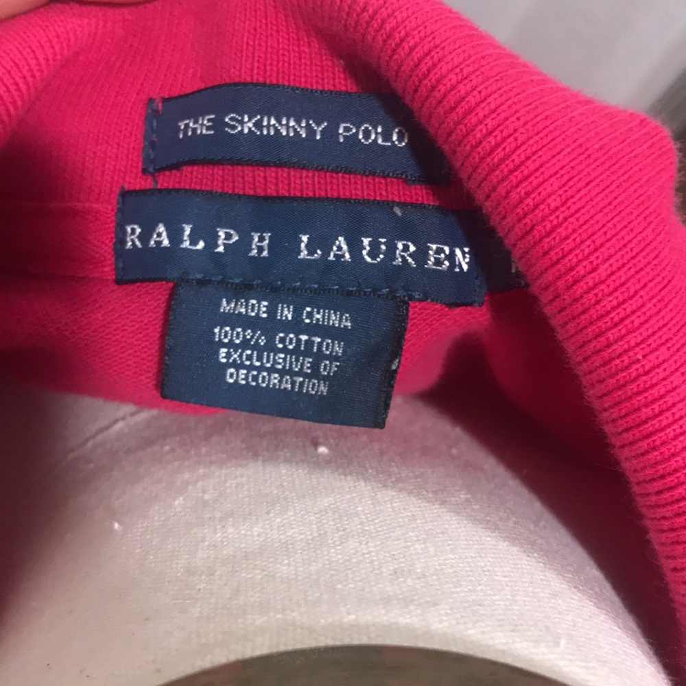 RALPH LAUREN Fuchsia polo T-shirt - Picture 3 of 3